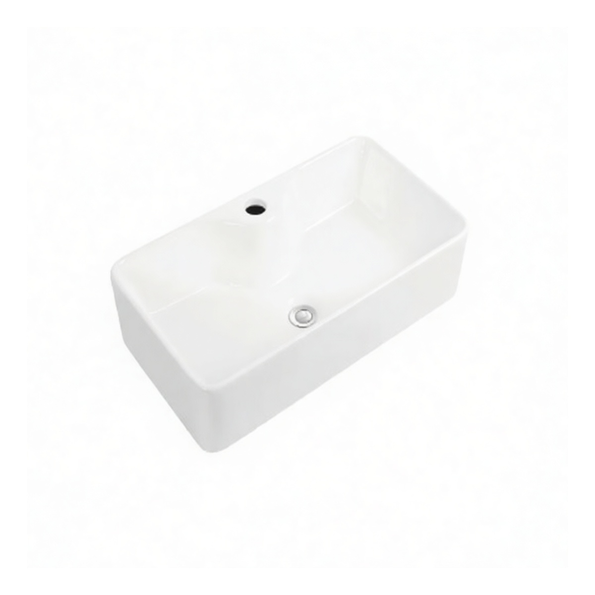 Ceramic Vessel Sink, Large, 0 Faucet Holes, Standard Drain, Pkg Qty 2