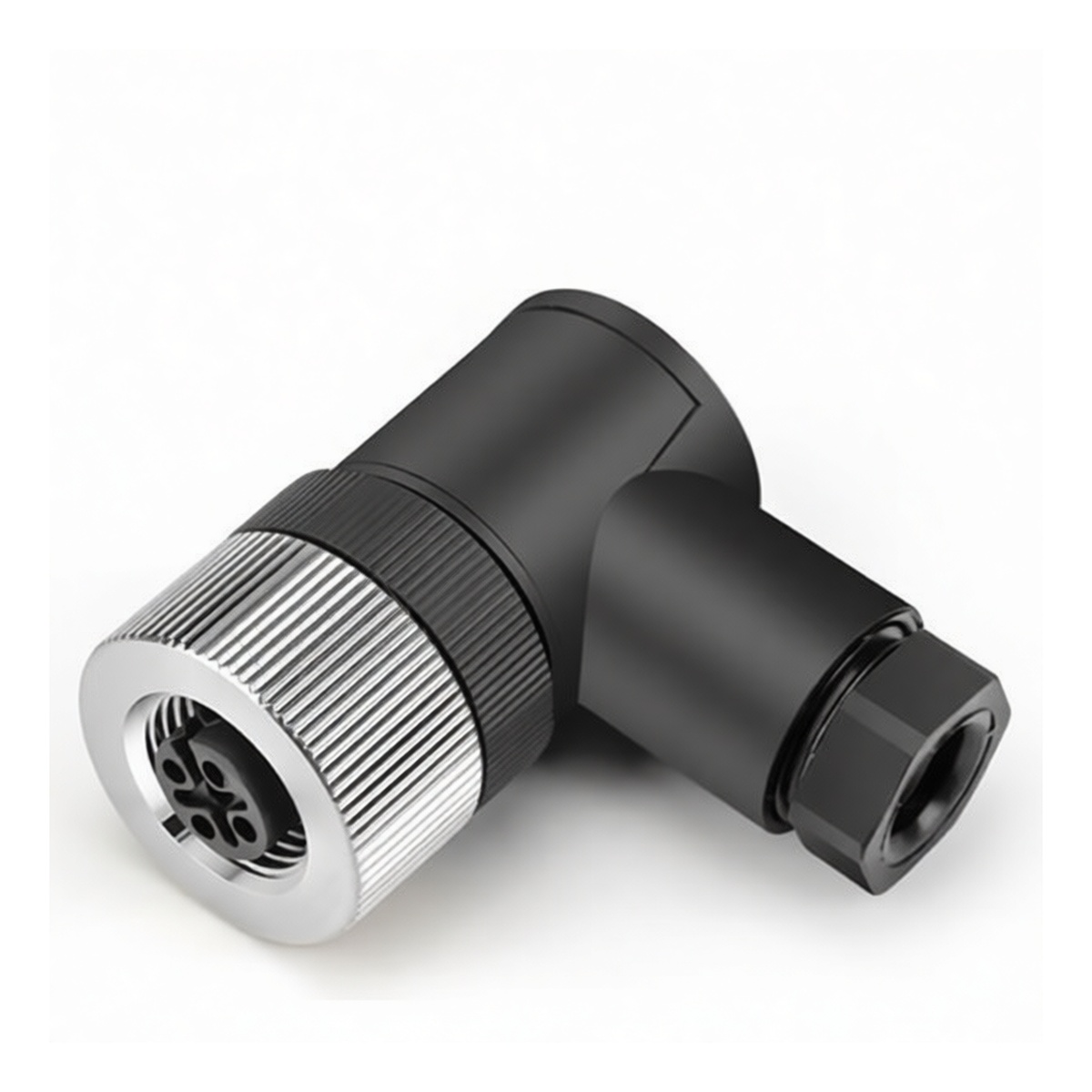 M12 Circular Female Connector 4-Pin Plastic 250V 4A Waterproof, Pkg Qty 12