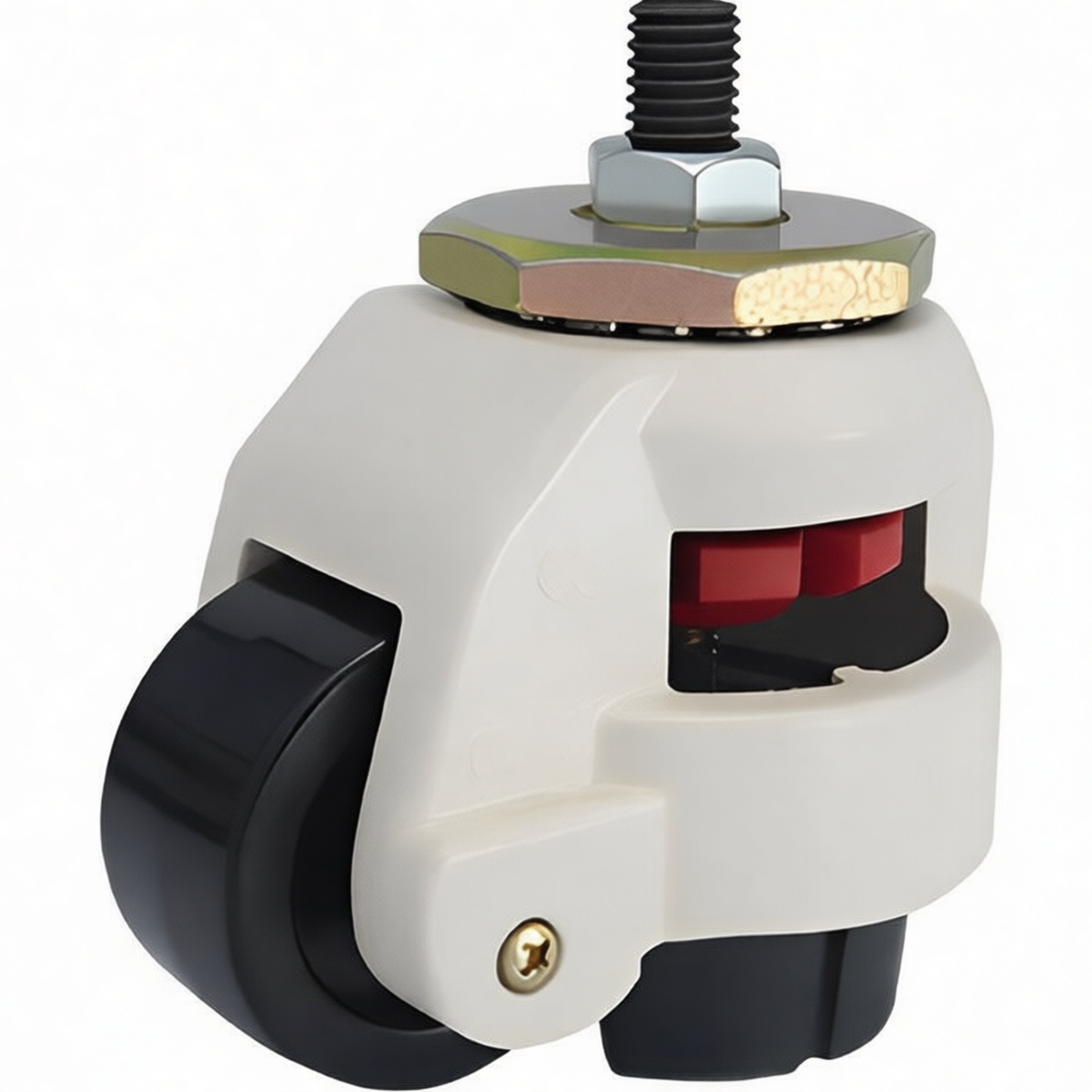 Nylon Leveling Mount, 1.57 in, M8 Thread, 110.25 lbs Load, 2.80 in Adj Pkg Qty 8