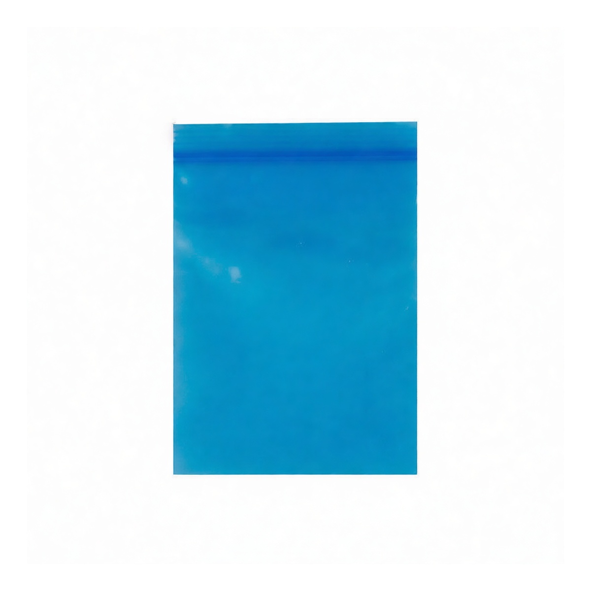 Blue PE Anti-Static Zip Bag 7.5x3.5 in 0.12mm for Electronics, Pkg Qty 100