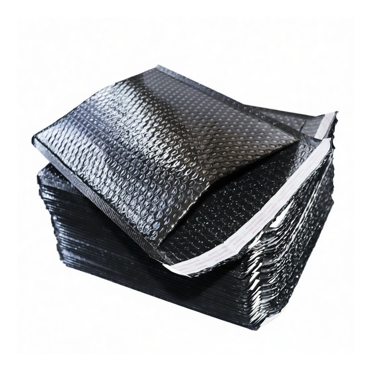 Black Polyethylene Bubble Mailer 9.1x11.4 in Self-seal W1914, Pkg Qty 100