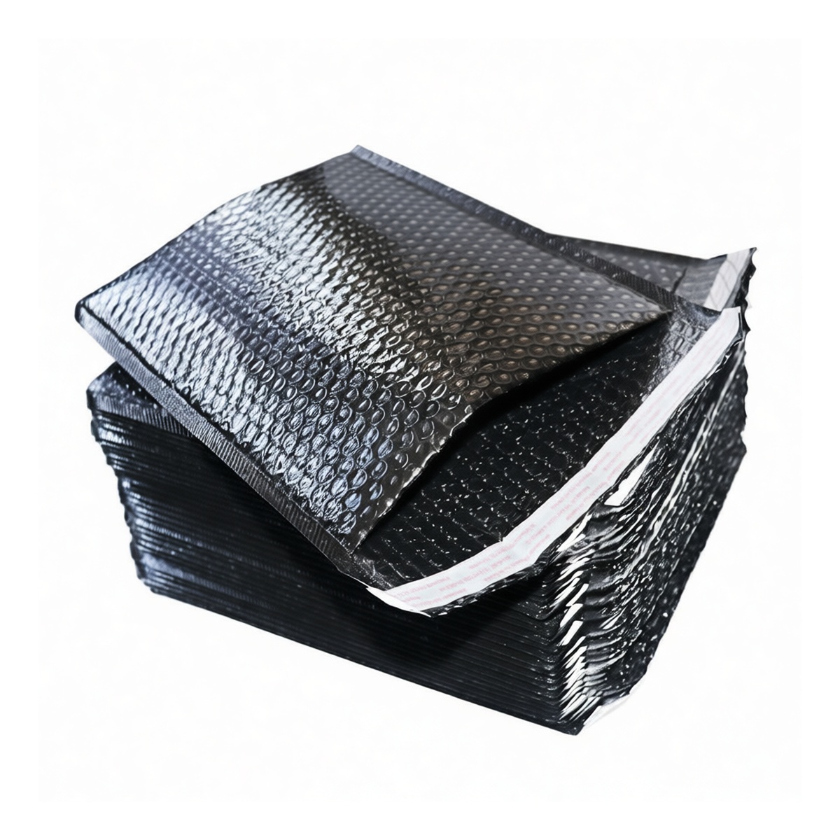 Black Polyethylene Bubble Mailers 10.6x15.4 in Self-seal W1917, Pkg Qty 100