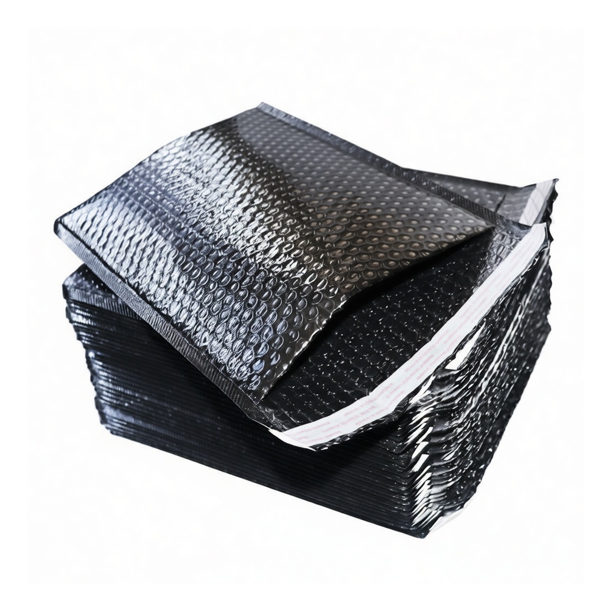 #4 Polyethylene Bubble Mailers 11.4 in x 4 in Self-Seal Black, Pkg Qty 100