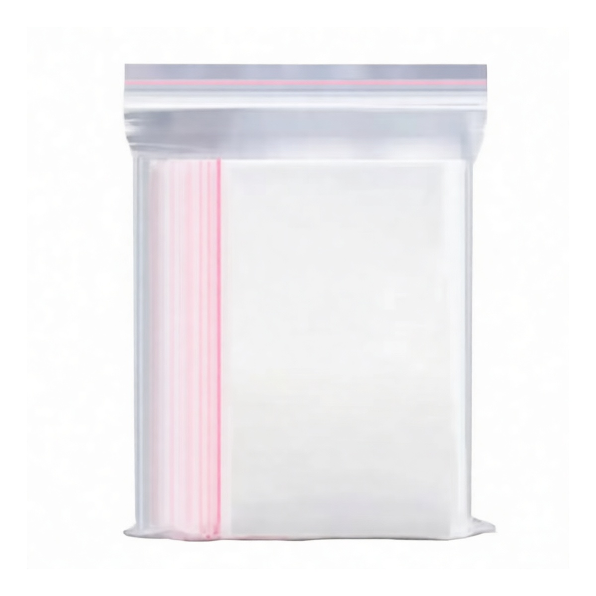 PE Reclosable Food Bag 3.5x5.1 in Red Zip Short Side Open, Pkg Qty 5000