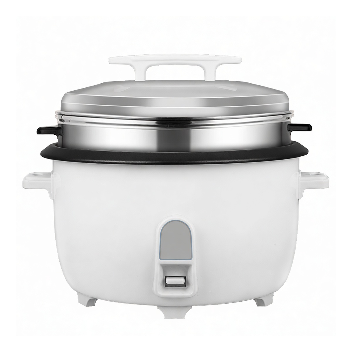 Stainless Steel 36L Commercial Rice Cooker with Steamer, 22.8x22.8x16.7 in
