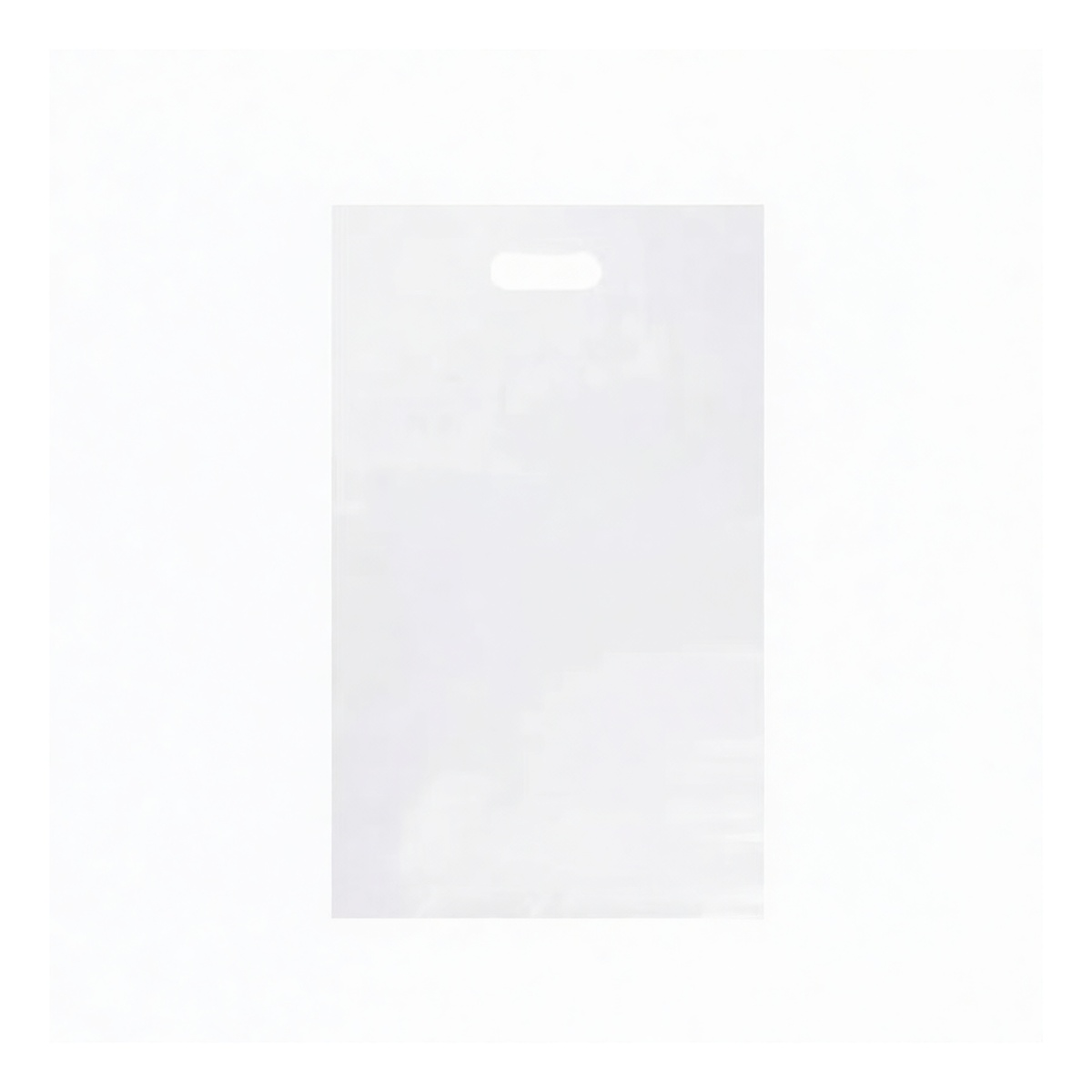 White Plastic Die-Cut Handle Retail Bag 12.6x17.7 in, Pkg Qty 100