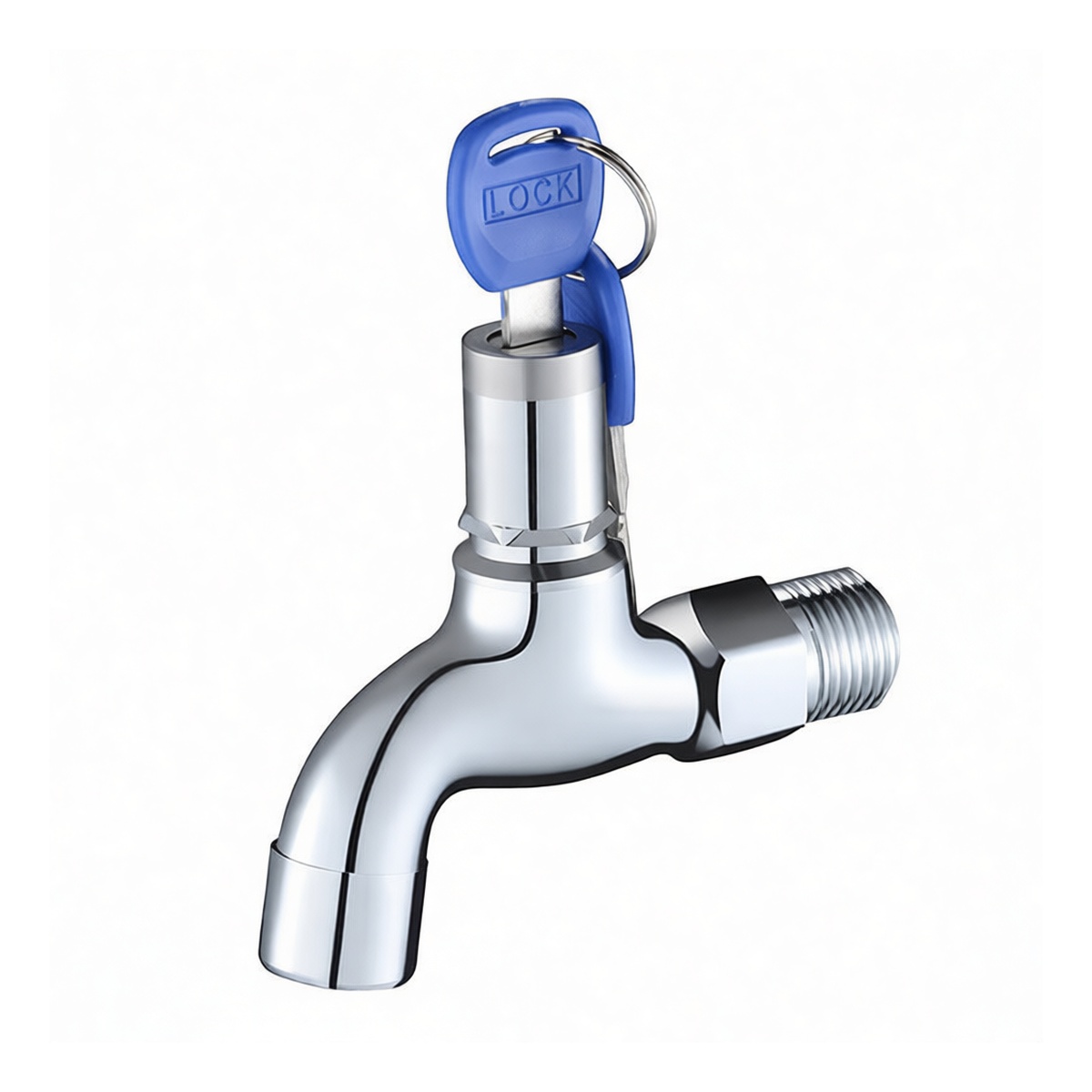 Copper Alloy Wall-Mount Mop Sink Faucet with Lock, 4-Part Thread, Pkg Qty 12