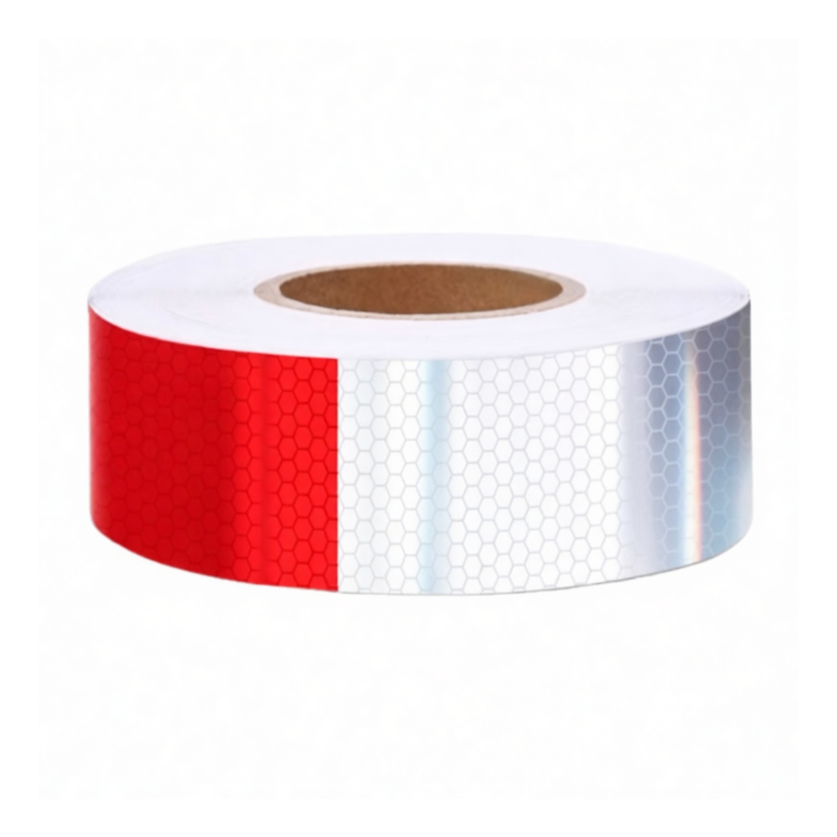 Red/White Reflective PVC Safety Tape, 1.97 in x 118.11 ft Roll, Pkg Qty 6