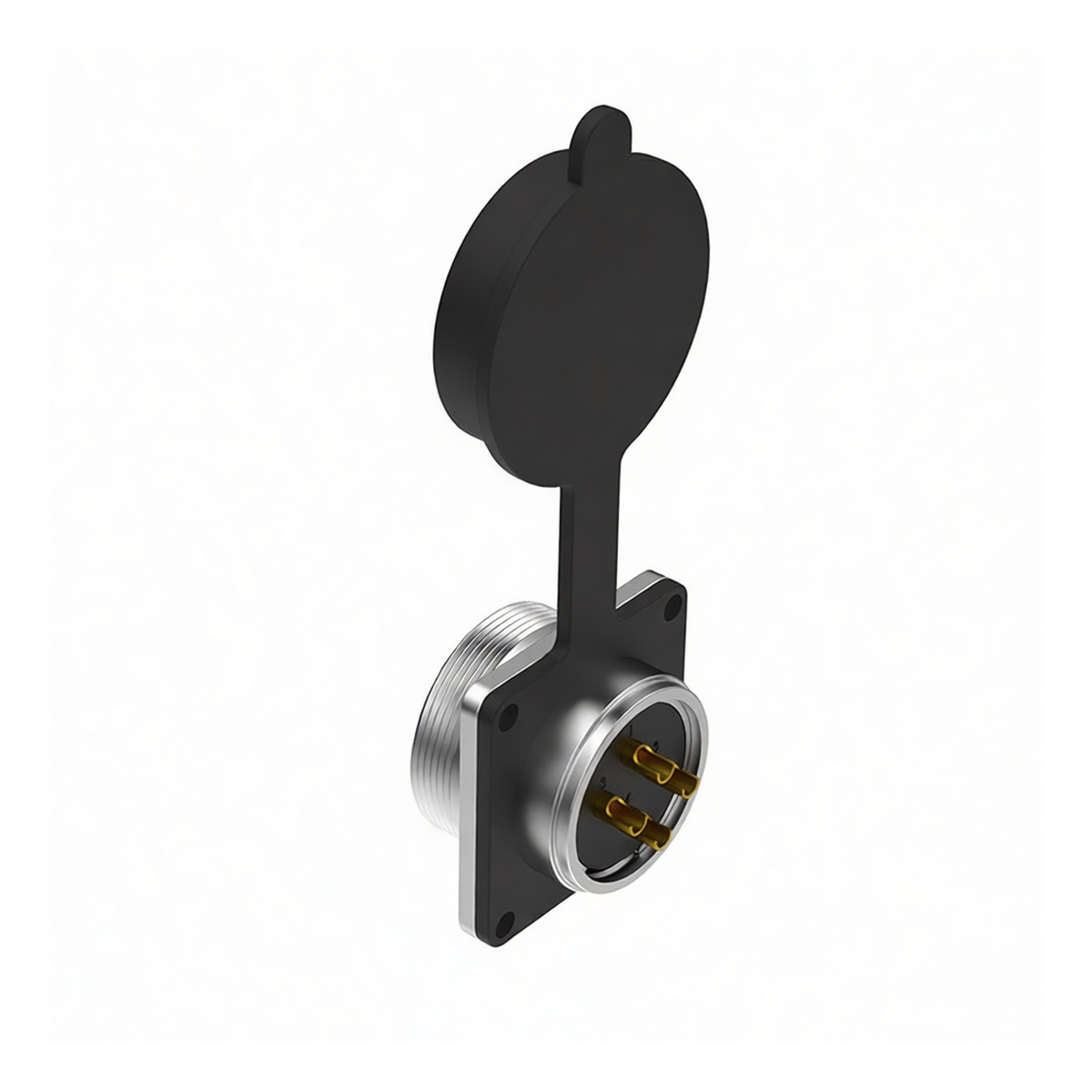 WS24 Female Circular Connector 9-Pin Brass 5A 500V, Pkg Qty 12