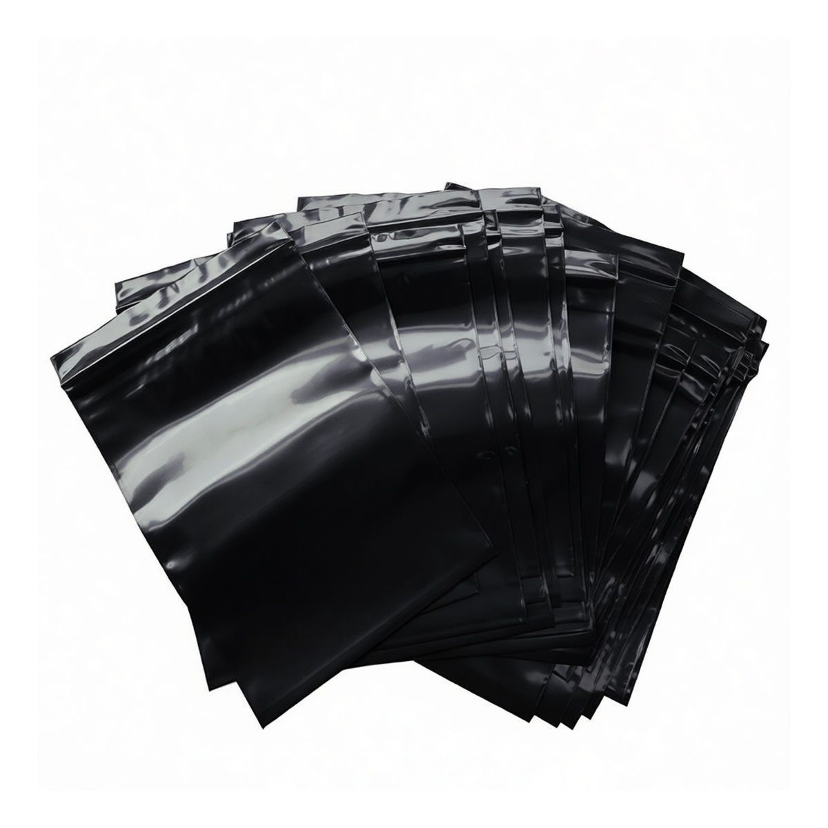 Black PE Resealable Bag 9.45x13.78 in for Retail Packaging, Pkg Qty 100