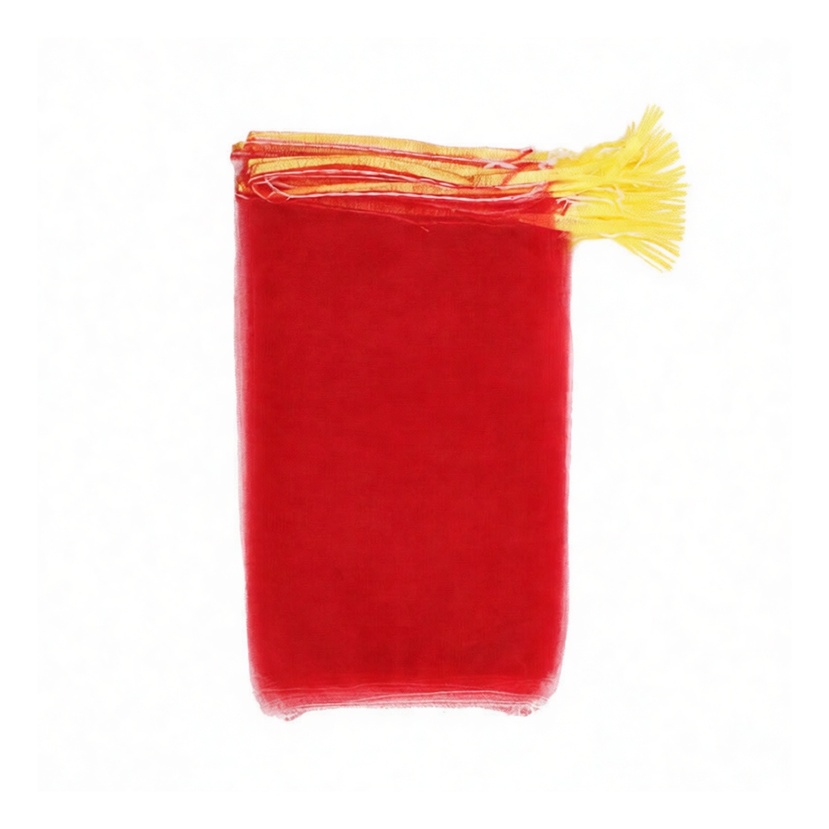 Plastic Mesh Drawstring Bag 23.6x11.8 in 16.5 lbs Red, Pkg Qty 100