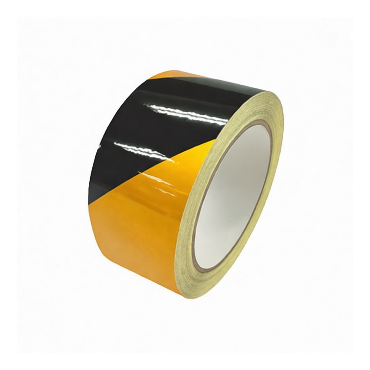 Reflective PVC Safety Tape, 7.87 in x 72.18 ft, Yellow/Black, Pkg Qty 8