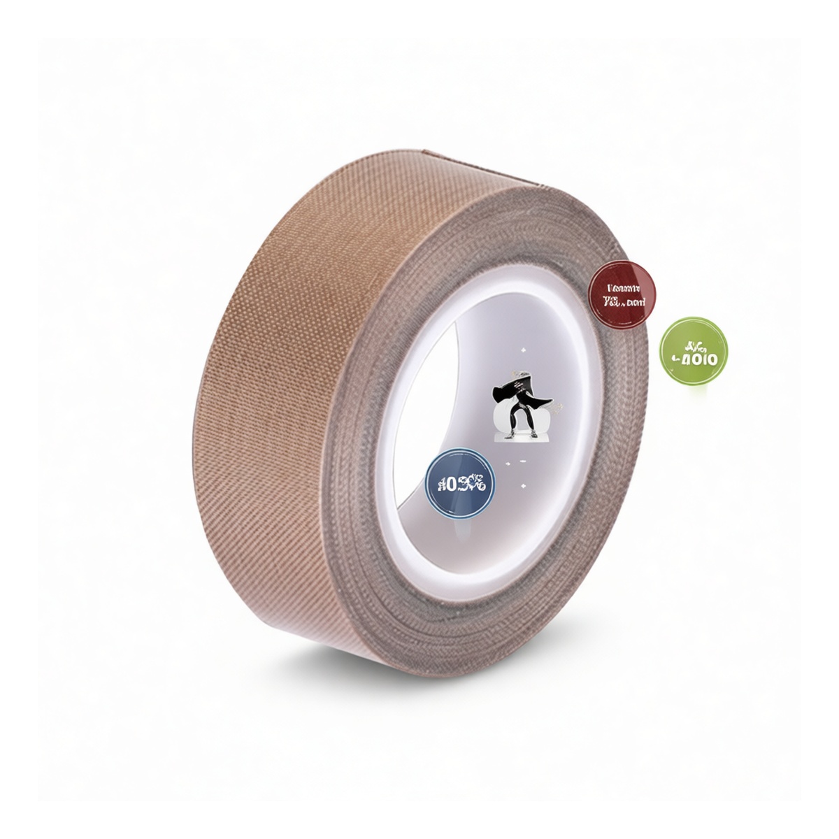 PTFE Fiberglass Tape, 3.94 in x 32.81 ft, Enhanced Adhesive for Curved Surfaces, Pkg Qty 8