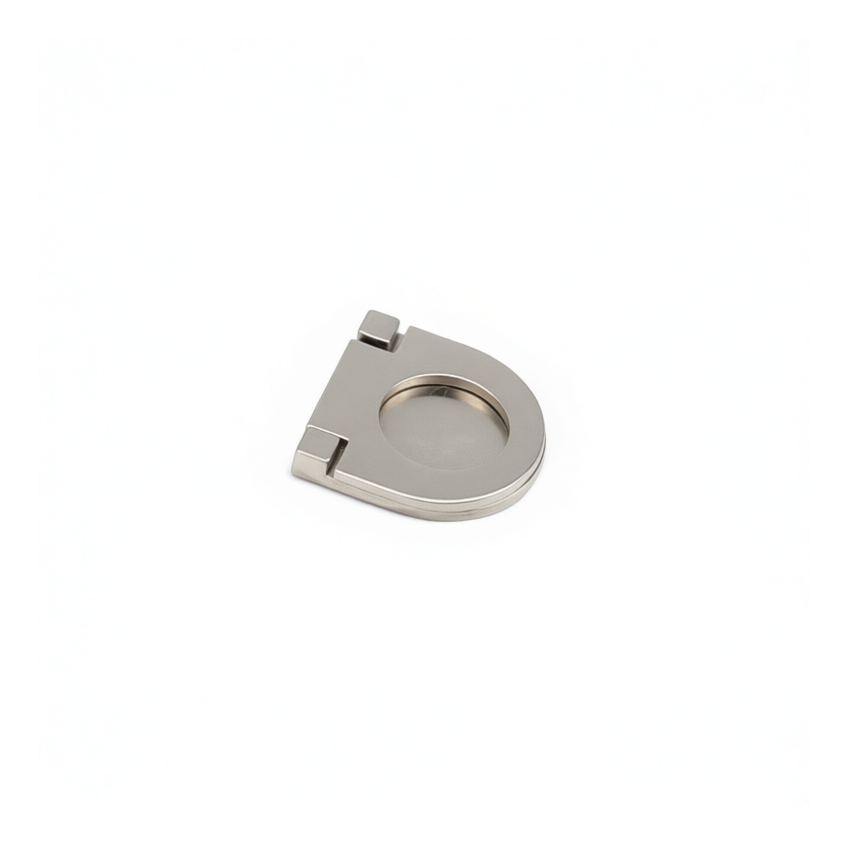 Aluminum Alloy Square Hand Knob, 1.42 x 1.45 in, Silver Finish, Pkg Qty 100
