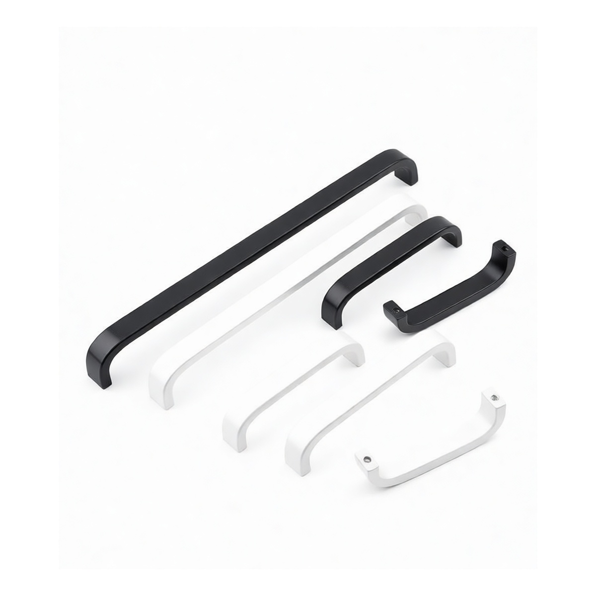 Aluminum Alloy Hand Knob, Silver Matte Finish, 6.61" Length, Pkg Qty 25