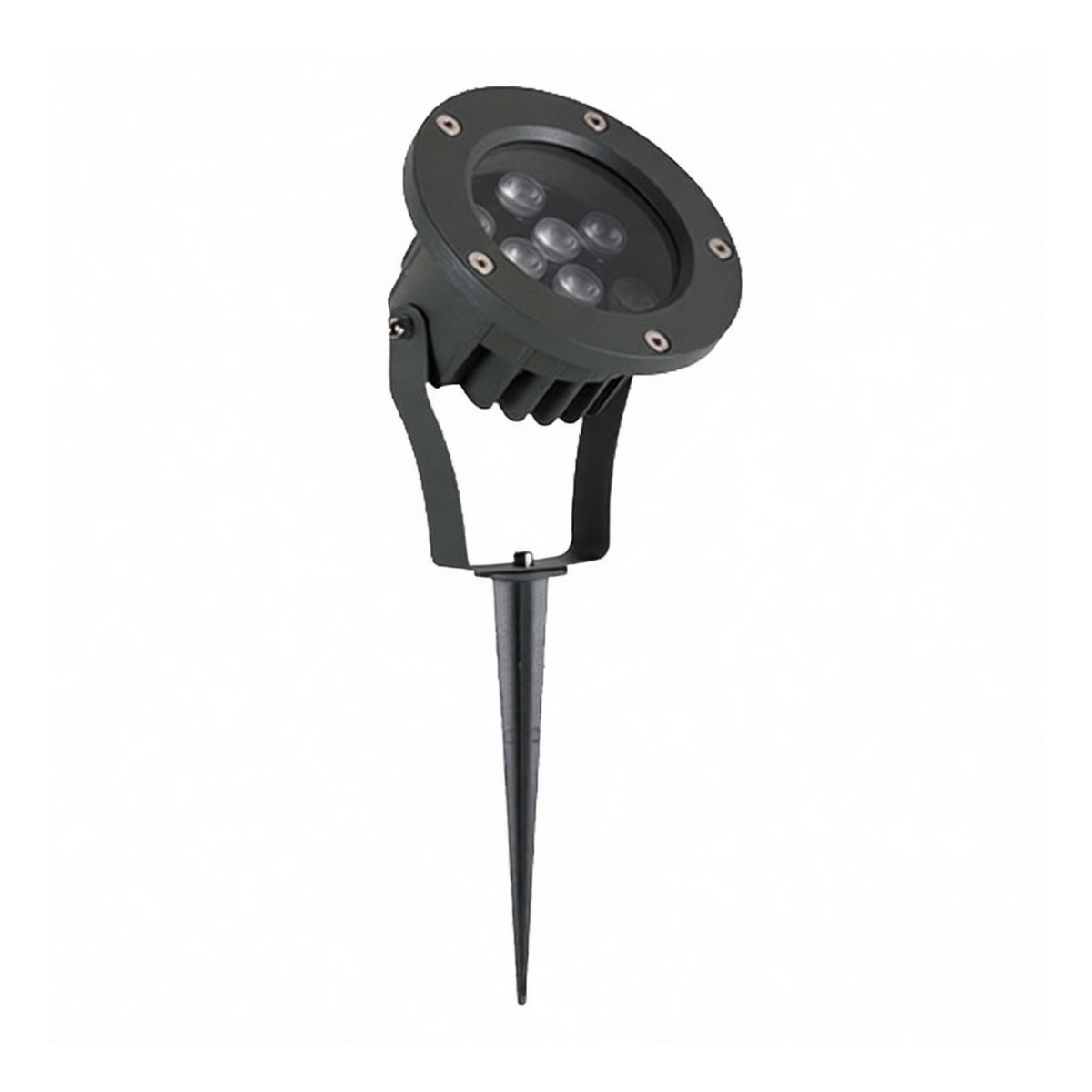 9W LED Ground Spike Flood Light 125mm Dia Warm White for Tree, Pkg Qty 2