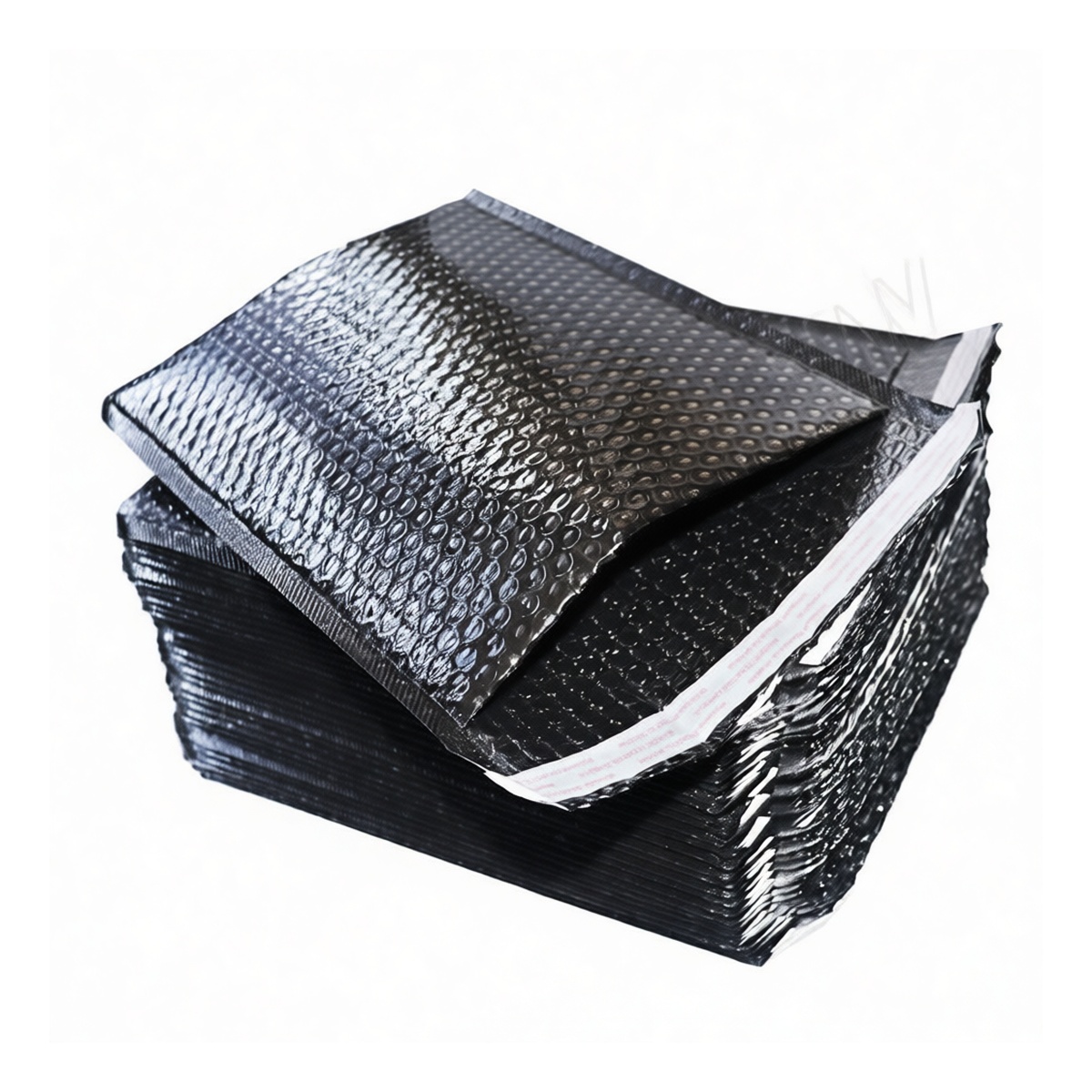 Black Polyethylene Bubble Mailers 6.3x9.1 in Self-Seal for Shipping, Pkg Qty 100