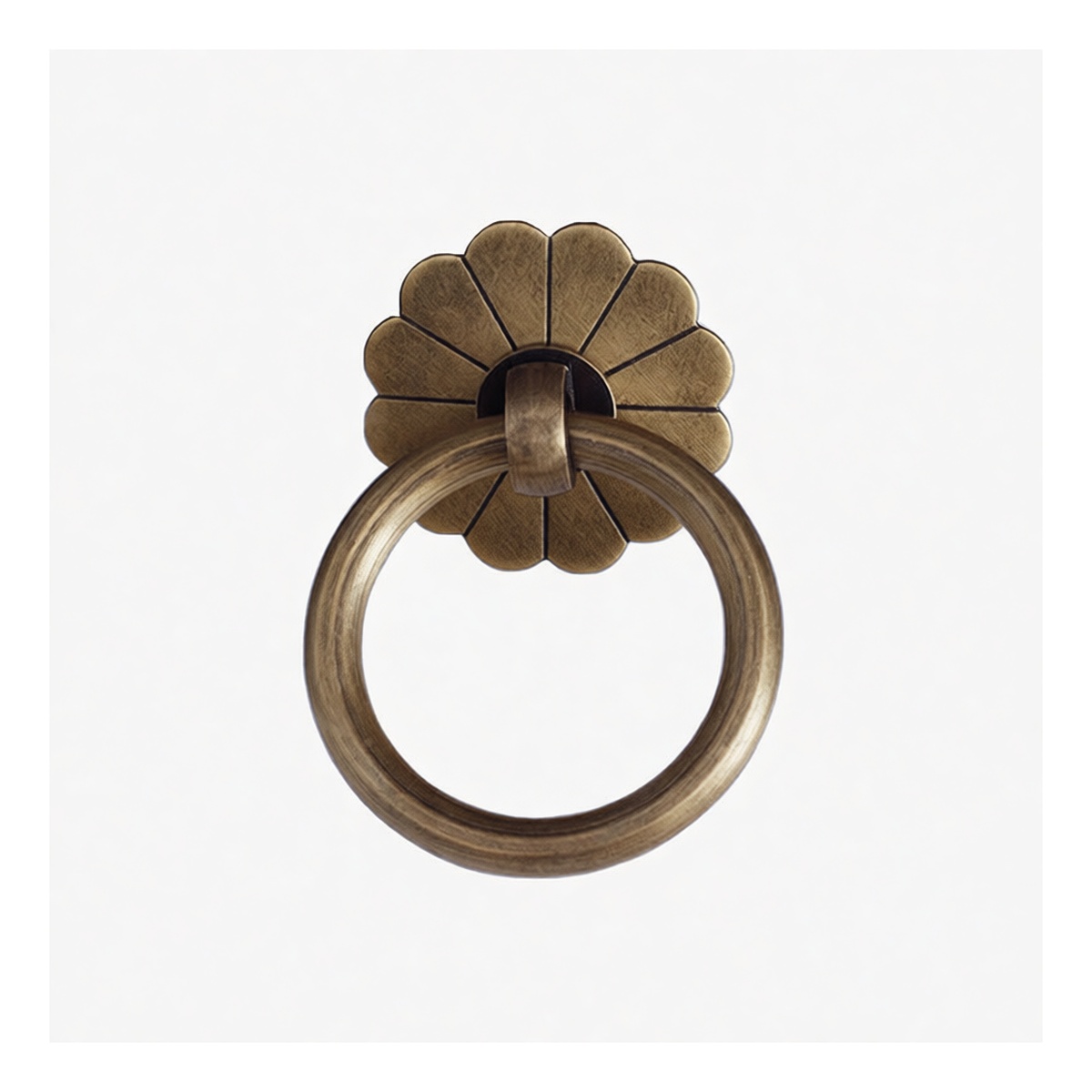 Antique Bronze Metal Hand Knob, 0.98 in Diameter, U-Pin, Pkg Qty 36