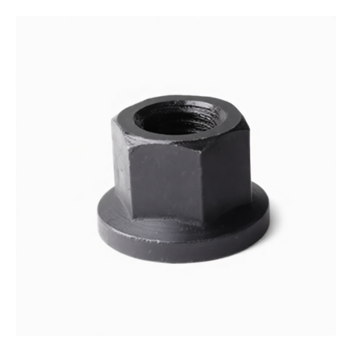 Grade 8 Carbon Steel M12 Black Oxide Hex Nut, 0.75 in Flats, Pkg Qty 100