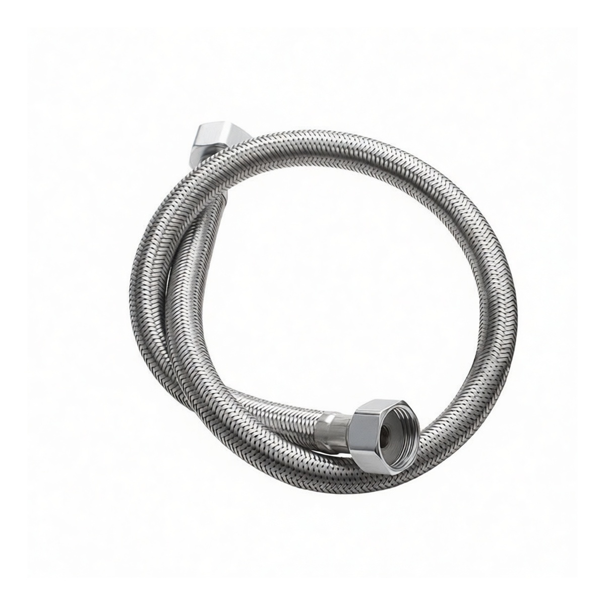 304 Stainless Steel Braided Sink Supply Line, 19.7 in, 4-Point Thread, Pkg Qty 40