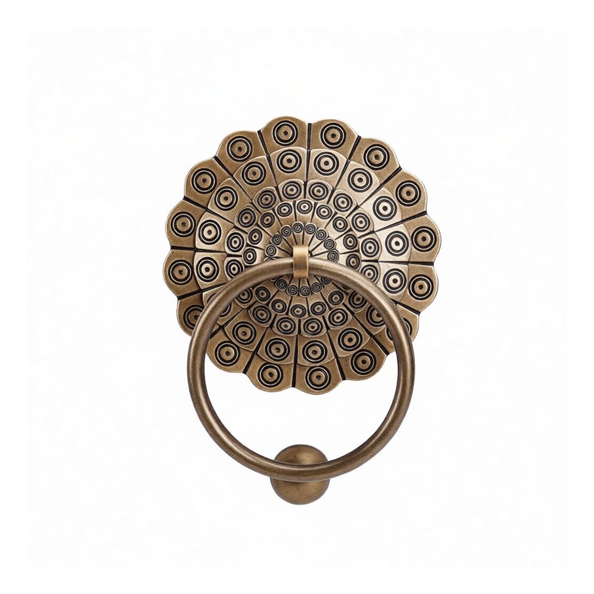 Antique Bronze Copper Door Knob, 5.43 Inch Diameter, Pkg Qty 2