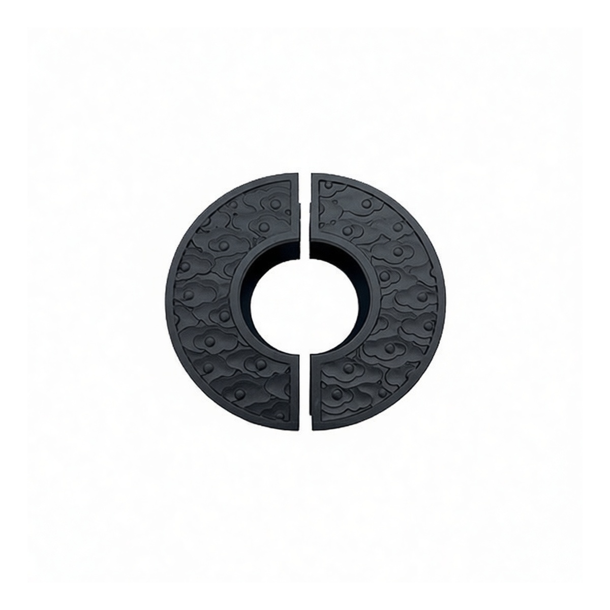 Semi-Circular Black Sandblasted Cabinet Pulls, 7.87x3.94in, 1/4-20 Thread, Pkg Qty 2