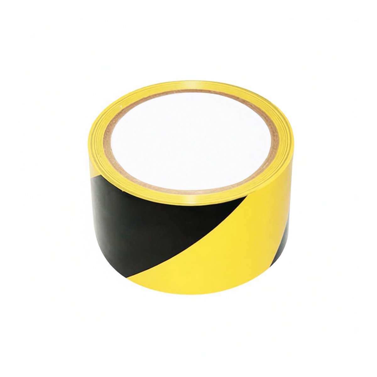 PVC Safety Tape, 0.79 in x 49.21 ft, Yellow/Black Stripe for Hazard Marking, Pkg Qty 200