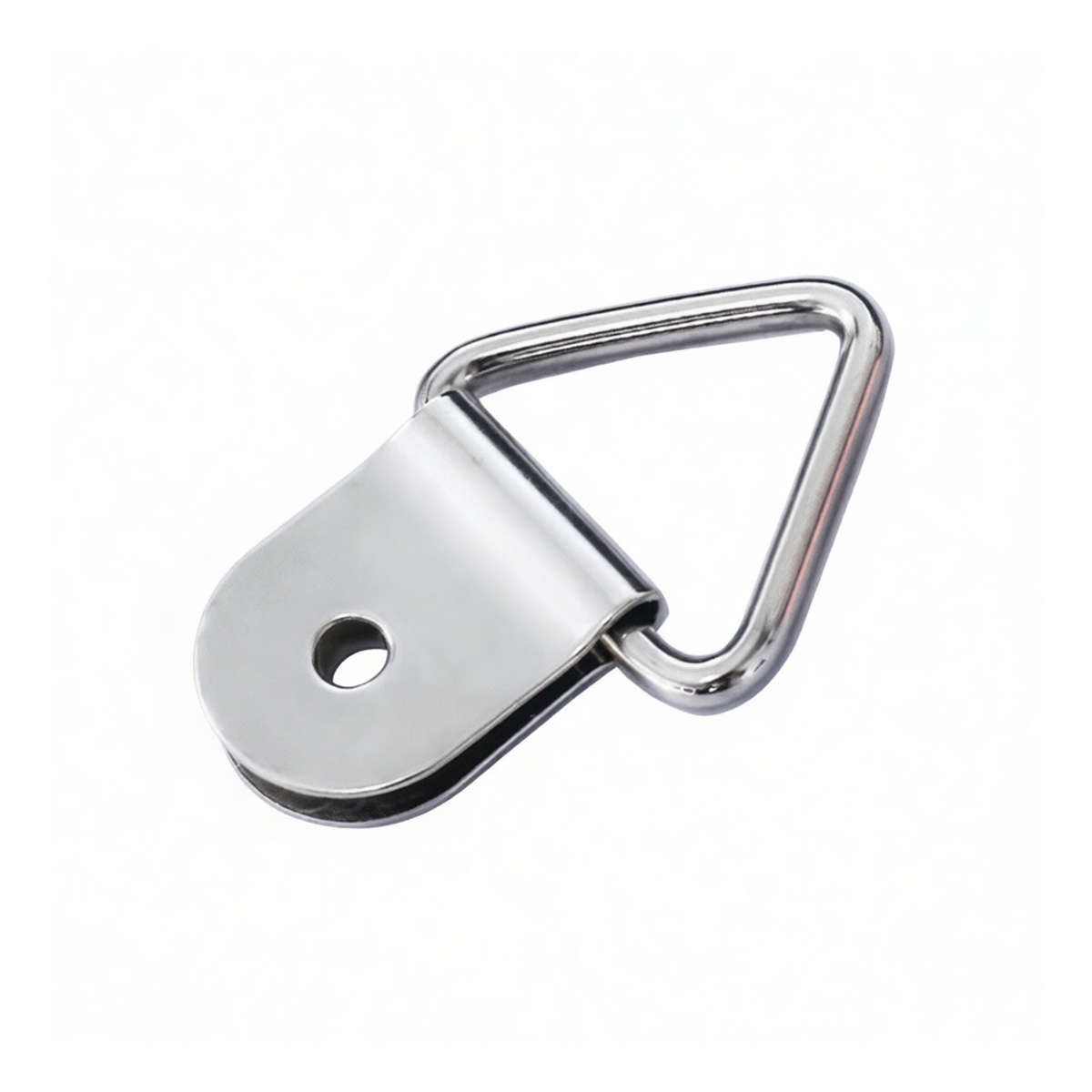 Nickel-Plated Iron Cargo Tie-Down D-Ring, 0.91x0.63x1.61 in, Pkg Qty 80