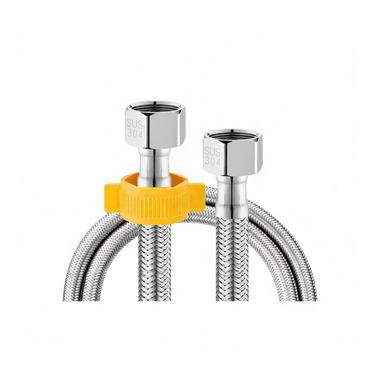 Stainless Steel 31.5-Inch 4-Point Thread Sink Supply Line, Pkg Qty 40