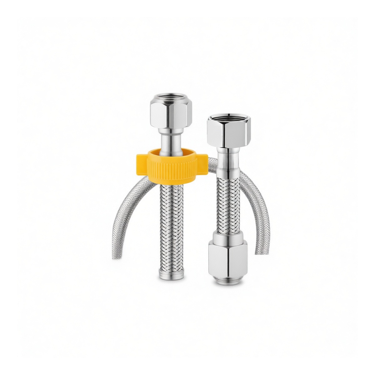 Stainless Steel 23.6 in 4-Point Thread Mop Sink Supply Line, Pkg Qty 20