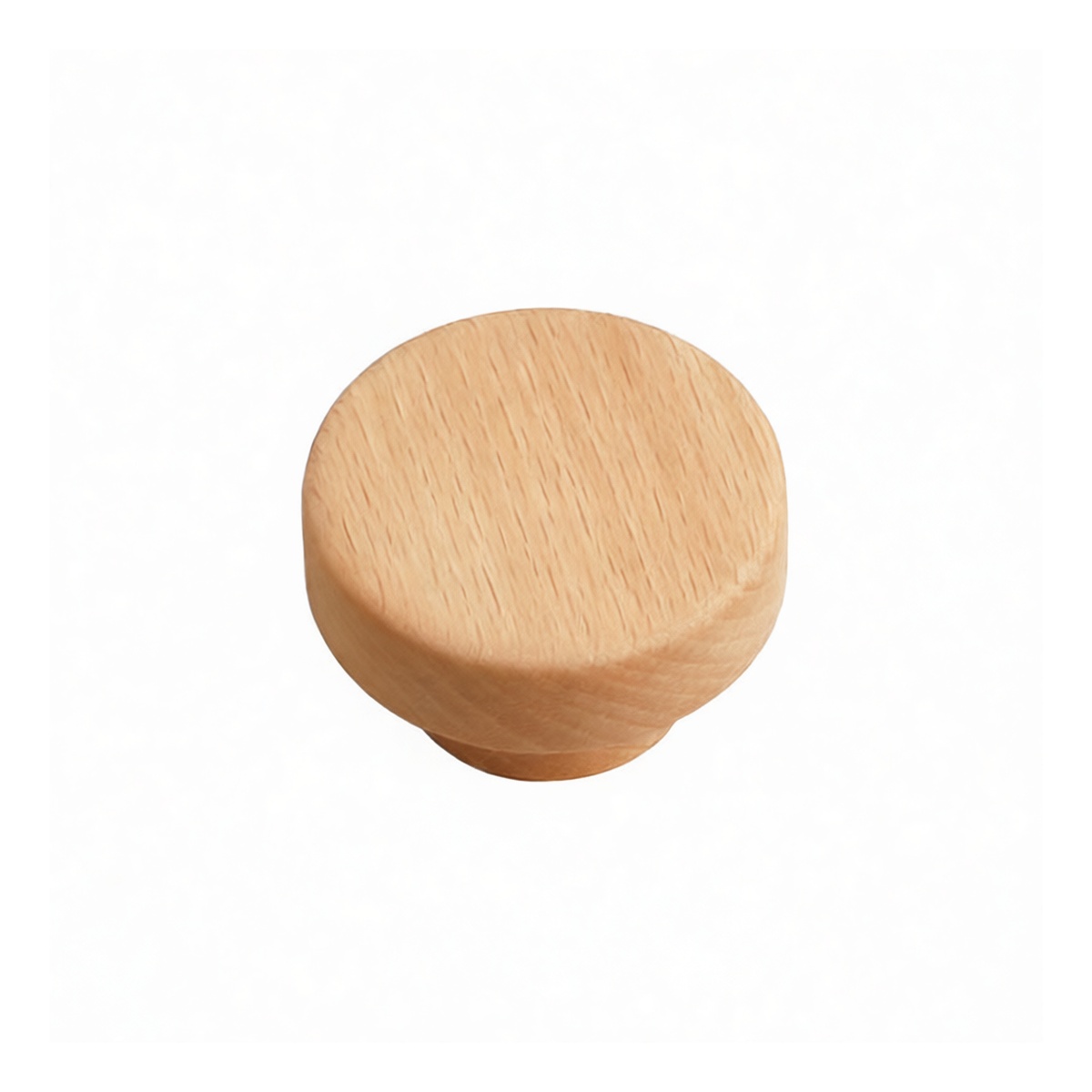 Wood Hand Knob, 1.57 Inch Diameter, Natural Finish, Pkg Qty 36