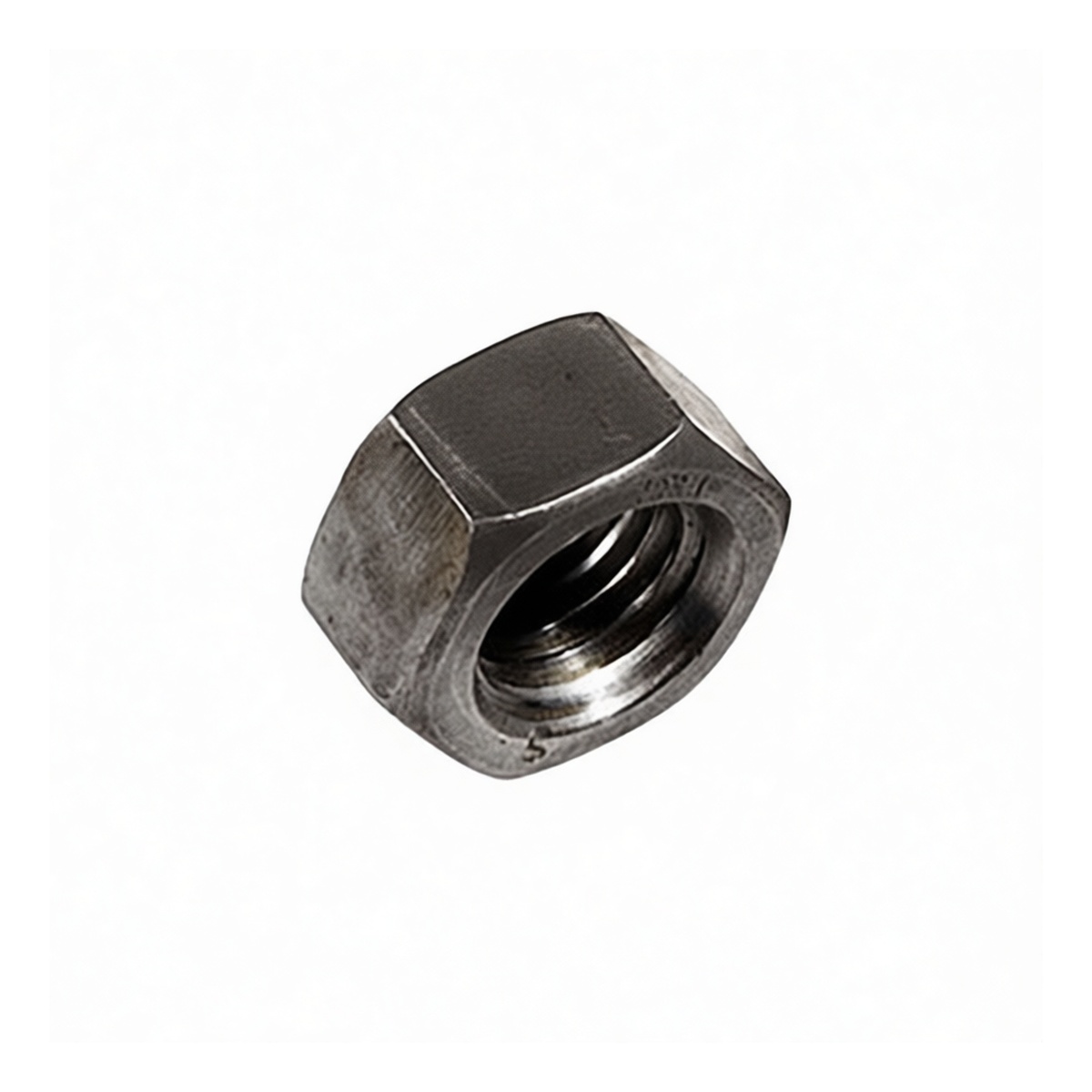Grade 4 Carbon Steel Hex Nut, M14 x 0.866", Plain, Pkg Qty 500