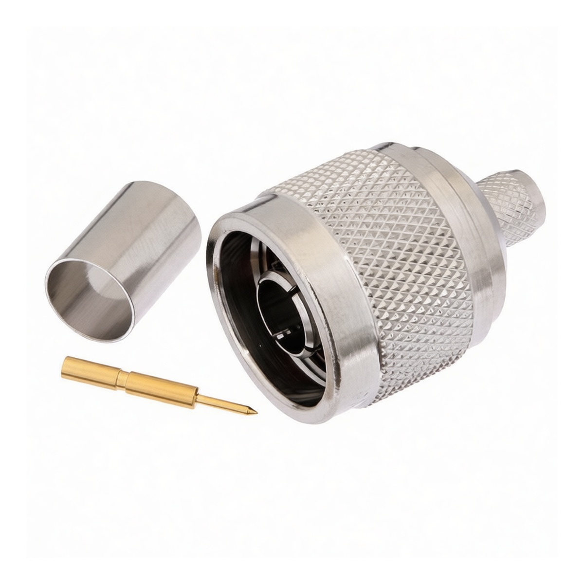 75 Ohm N-Type Male Connector Copper for RG6 Cable 0.03in Core