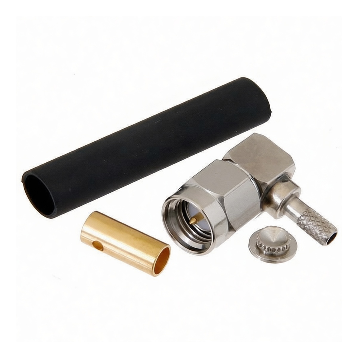 SMA Right Angle Male Connector Brass 50V 1A for RG316 RG174 Coaxial Cable