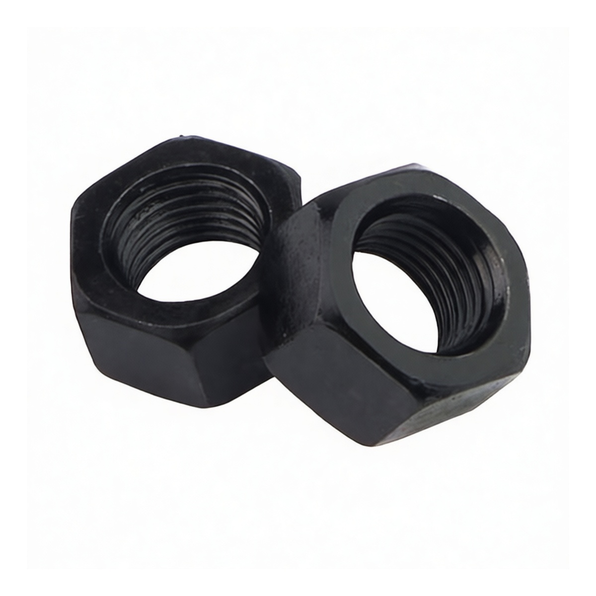 Grade 8 Carbon Steel M14 Hex Nut, Black Oxide, 0.866 in Flats, Pkg Qty 500