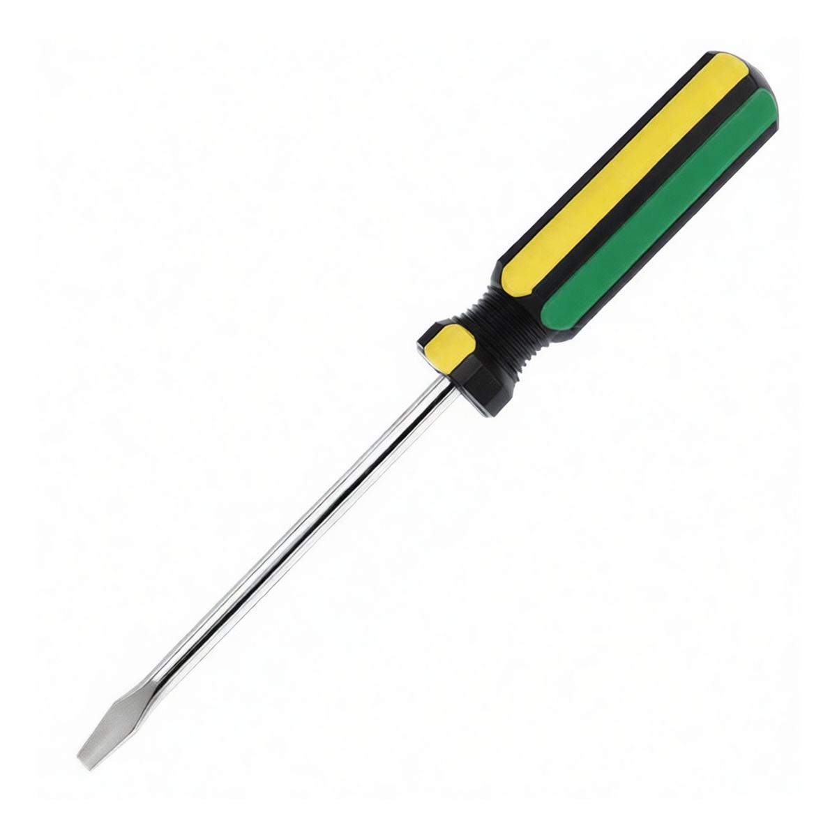 6 Inch Flat Head Screwdriver, 0.24 in Drive, Chrome Vanadium Steel, Pkg Qty 24