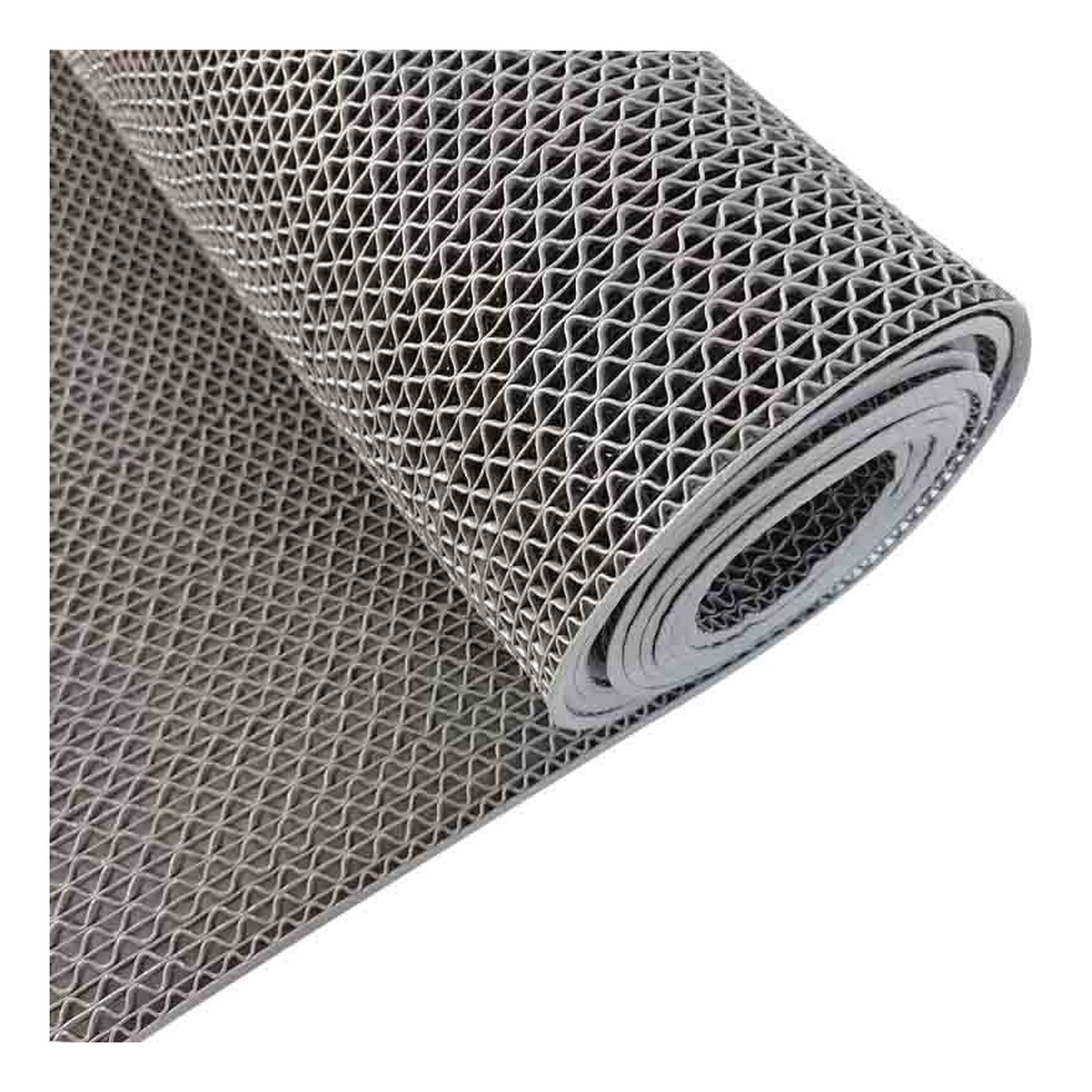 PVC Anti-Slip Entrance Mat, 35.4" x 39.4" x 0.18", Gray, Pkg Qty 12