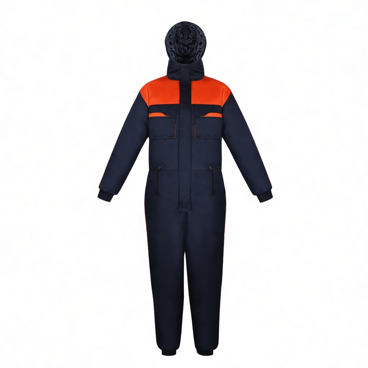 XL Navy Welding Coveralls Work Uniform Fabric Cold Storage PPE