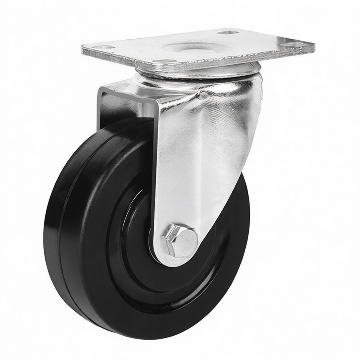 3in Rubber Stem Caster 220 lbs Load 360° Swivel for Industrial Use Pkg Qty 12