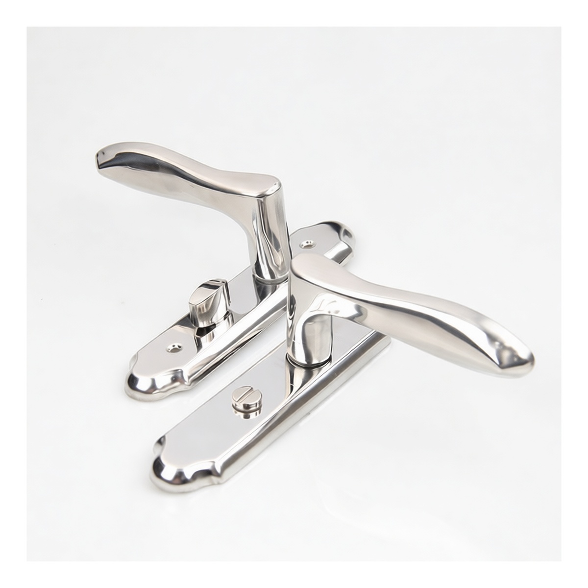 Stainless Steel Glass Door Handle, 6.89x1.57 in, 50-80 lb Load, Pkg Qty 6