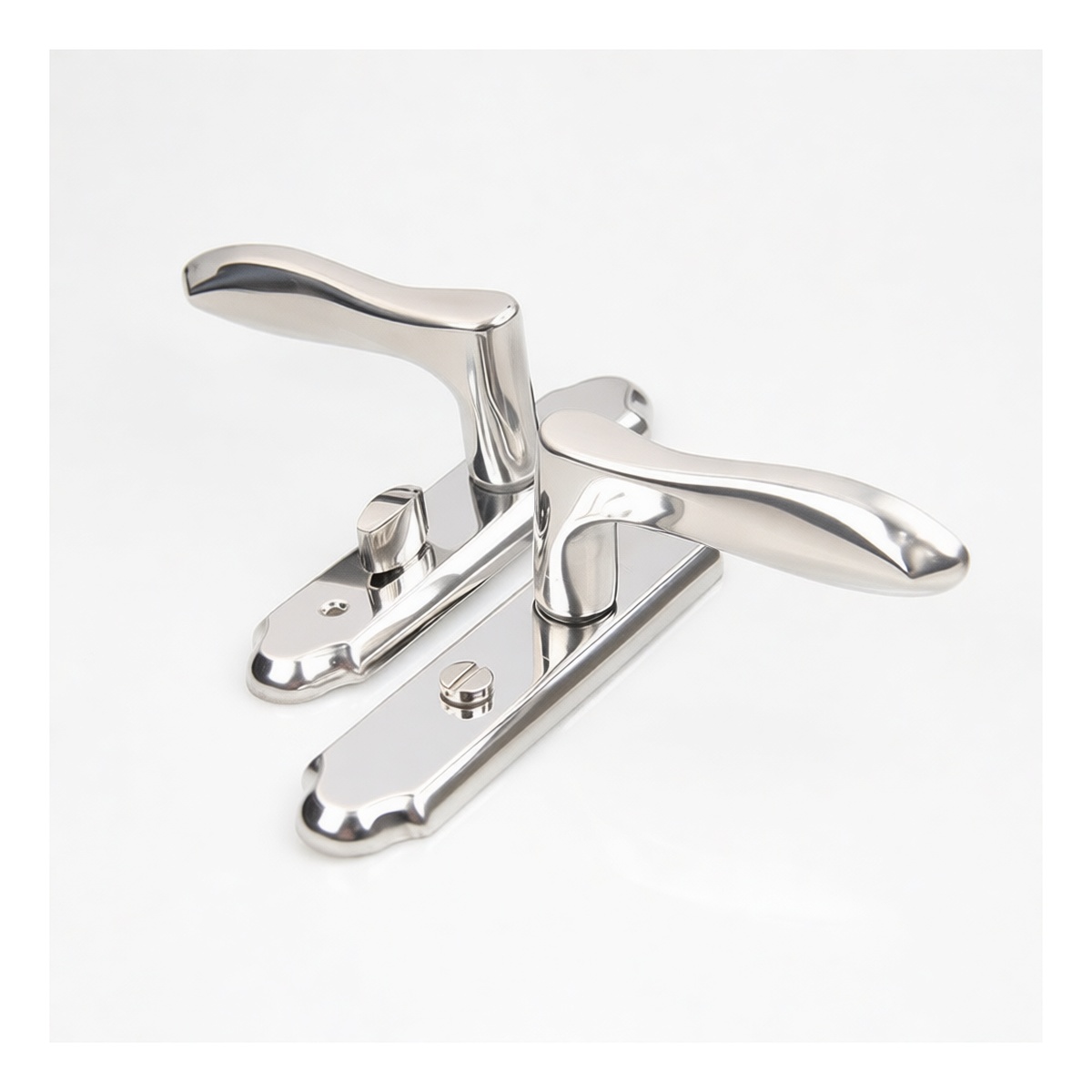 Stainless Steel Glass Door Handle, 6.89x1.57 in, 50 lb Load, Pkg Qty 6