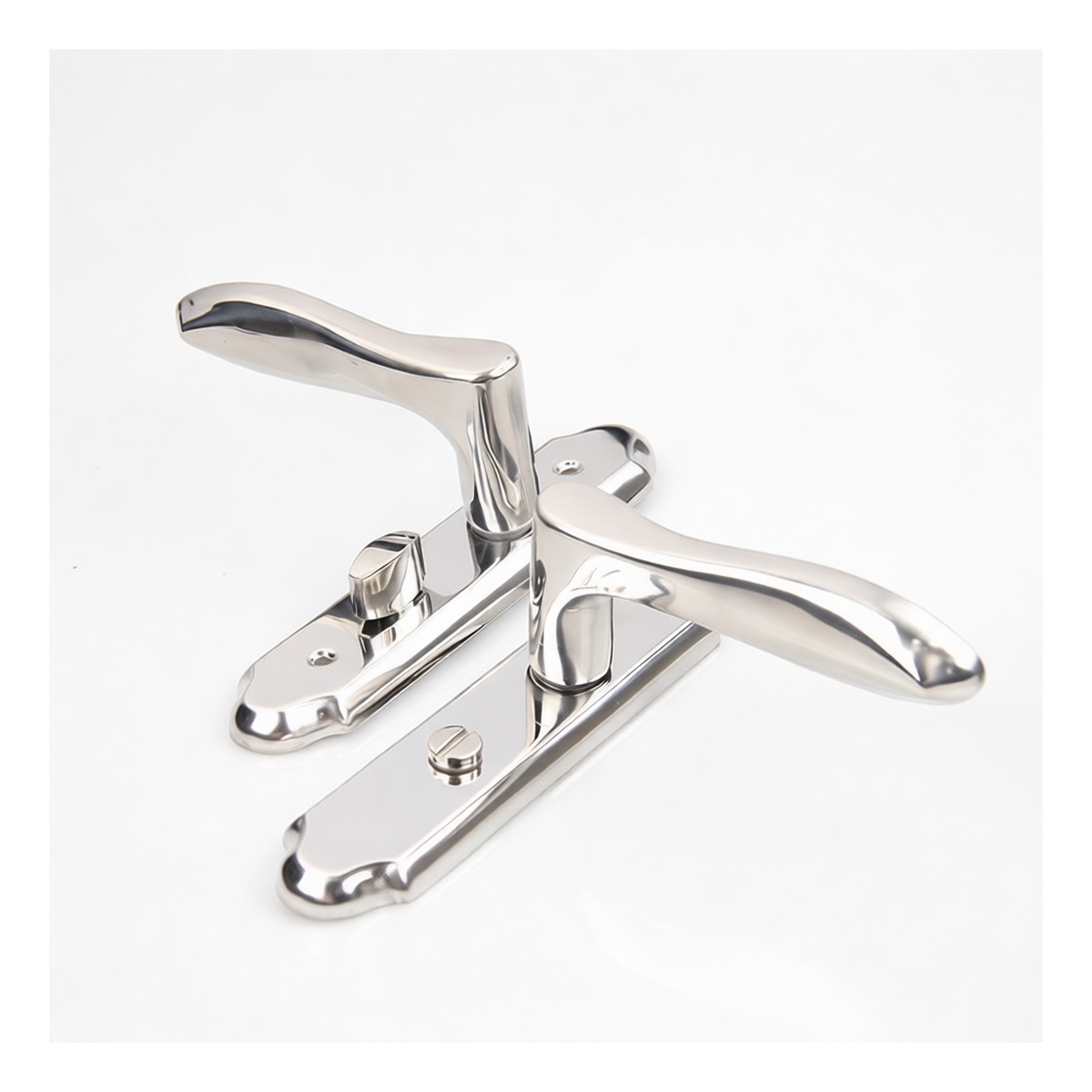 Stainless Steel Glass Door Handle, 6.89x1.57 in, 50-80 lbs Load, Pkg Qty 6