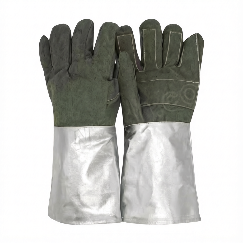 High-Temperature Leather Safety Gloves, 1000°F, One Size, Pkg Qty 12
