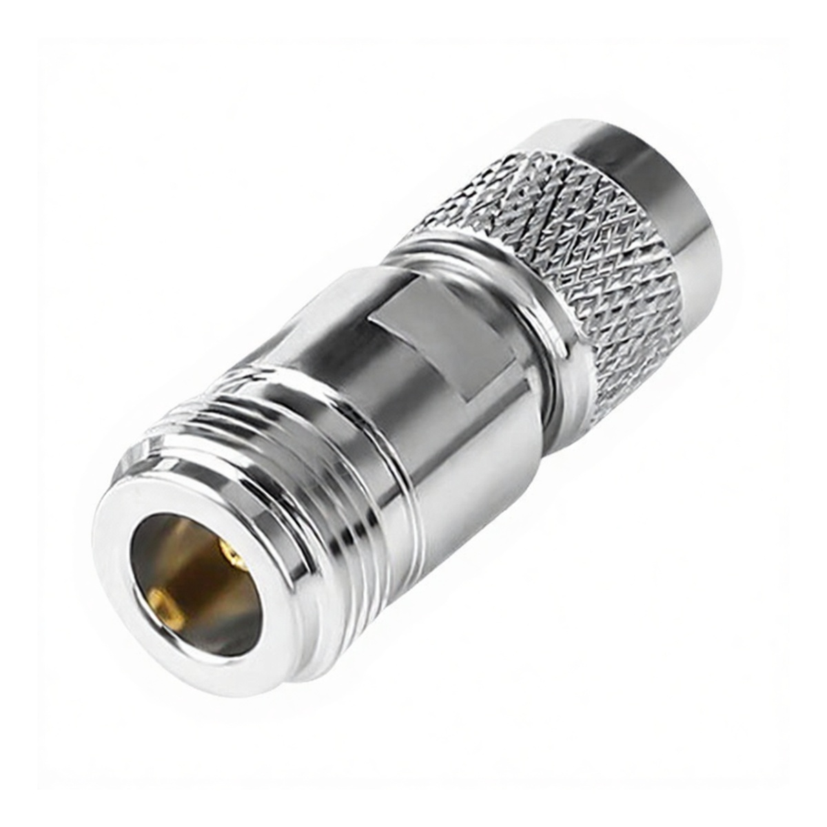 N Female to TNC Male Coaxial Adapter, PVC, 50V, 1A, Pkg Qty 12