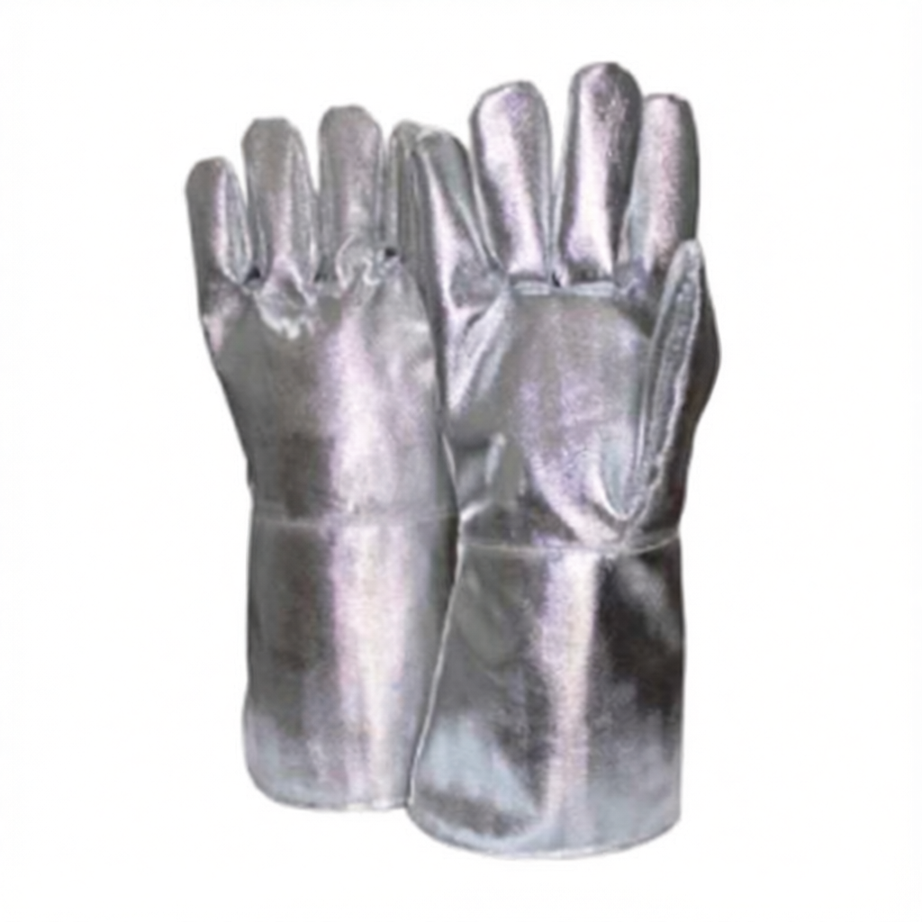 Aramid Aluminum-Coated Heat-Resistant Gloves for 1000°F Applications, Pkg Qty 12