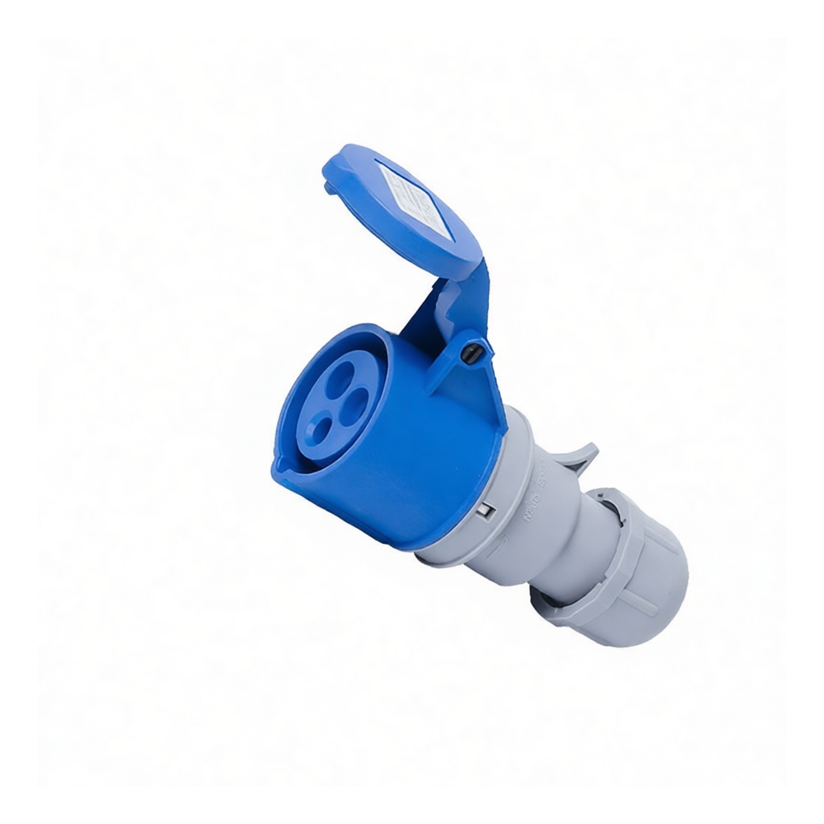 16A 250V 3-Conductor Rubber Industrial Coupler 14 AWG, Pkg Qty 12