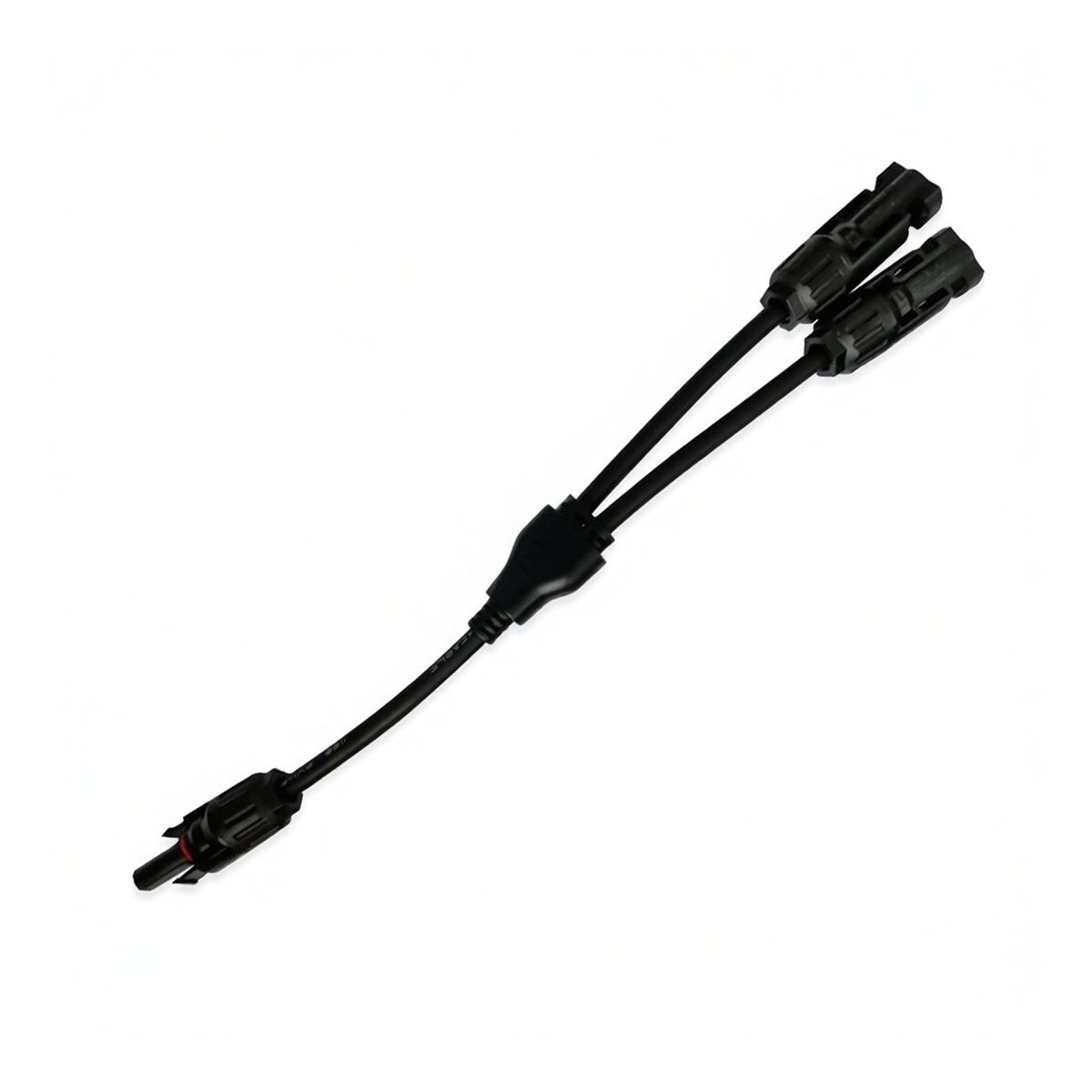 Solar Y-Branch Connector 1000V 30A PPO Black for PV Systems, Pkg Qty 8