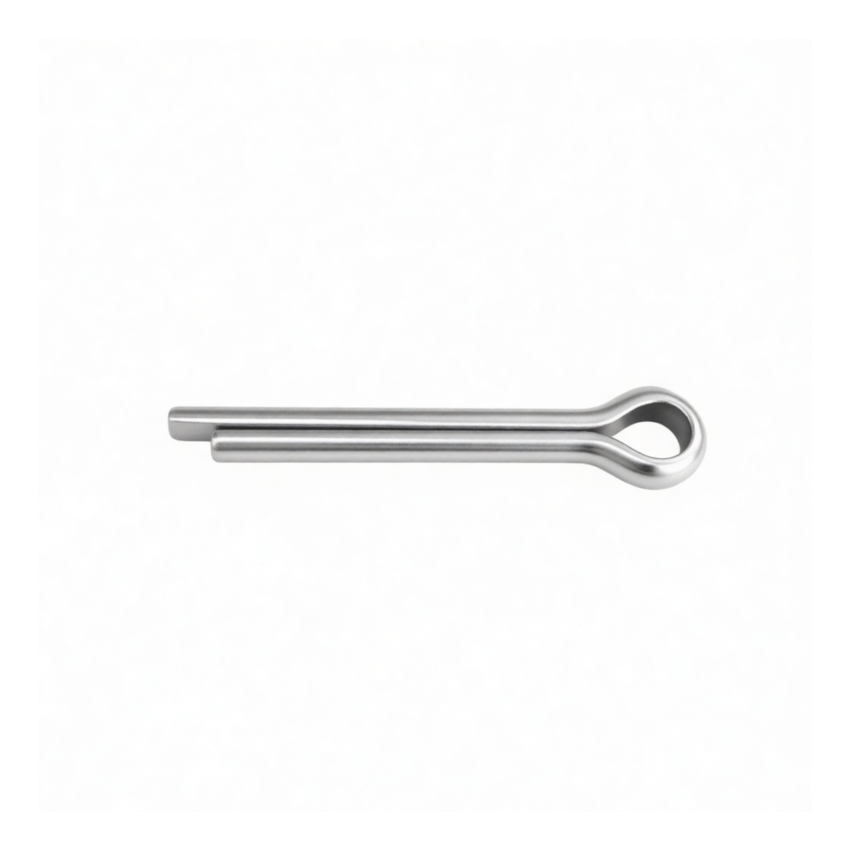 304 Stainless Steel Cotter Pin, 0.118 in x 1.575 in, Plain Finish, Pkg Qty 100