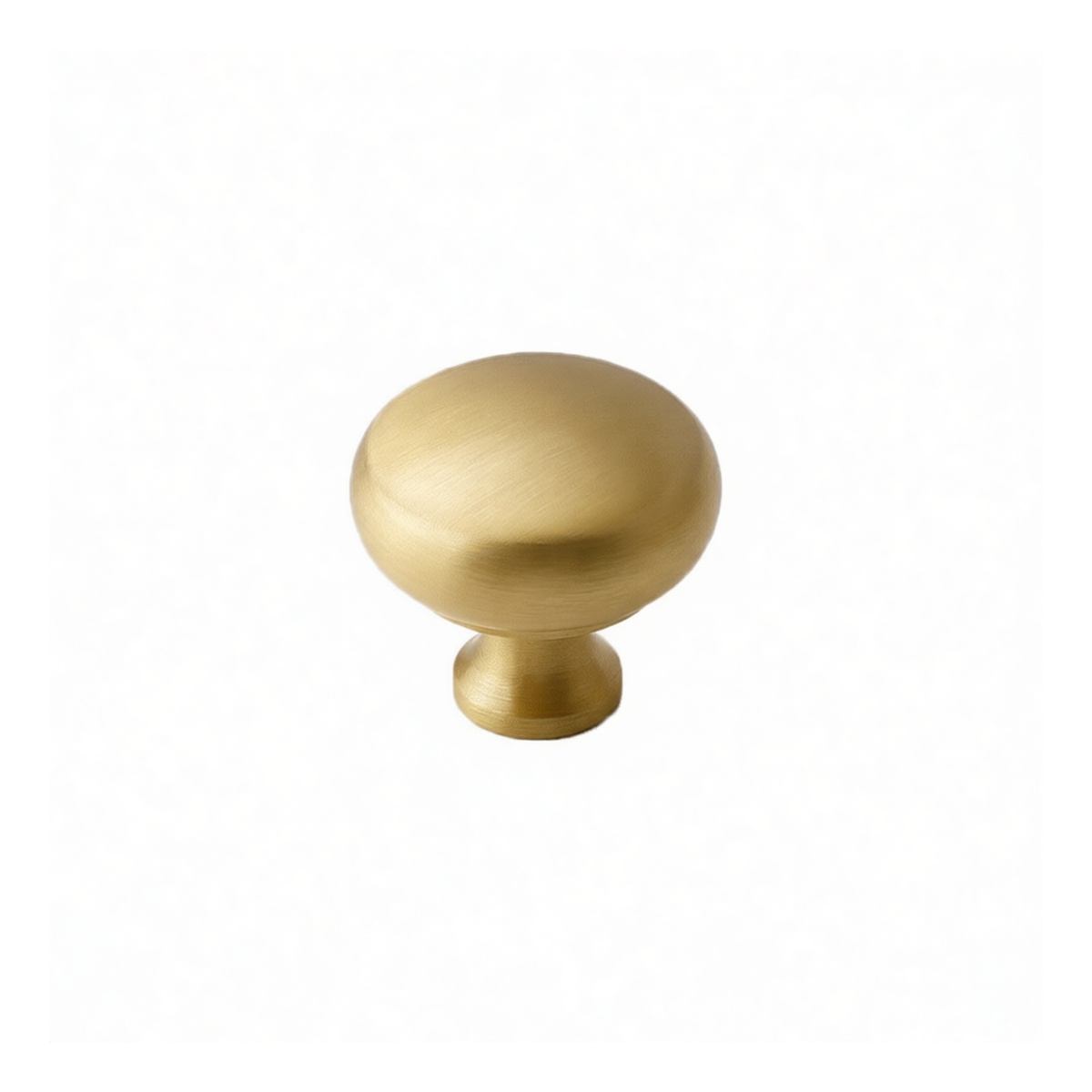Brass Cabinet Hand Knob, 1.38 in Diameter, Copper Finish, Pkg Qty 12