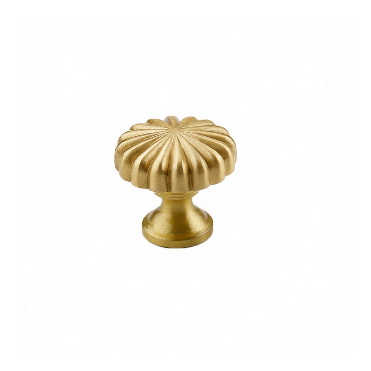 Brass Cabinet Hand Knob, 1.14 Inch Diameter, Copper Finish, Pkg Qty 24